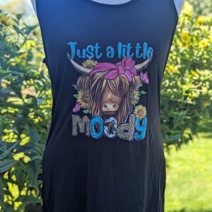 Moody Black Kids Tank Top